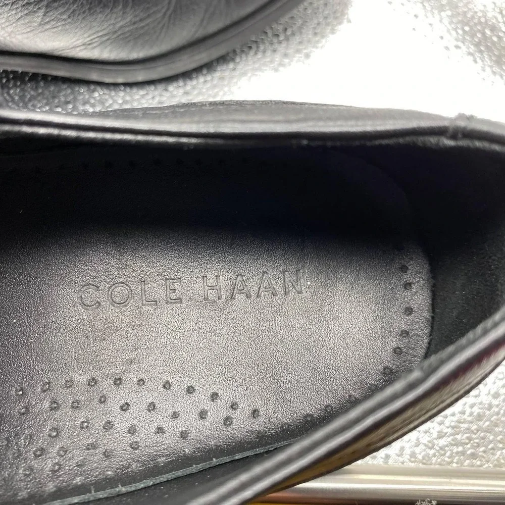 Cole Haan Kilgore Apron Ox Oxford Dress Shoes Mens 8.5‎ Black Leather Square Toe